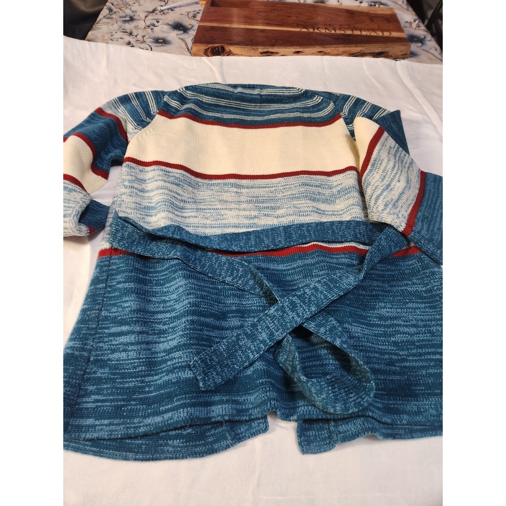 Monarch Knits Winter Cardigan Womens M Sweater Bell Sleeve Nordic VTG 80s - Picture 3 of 6
